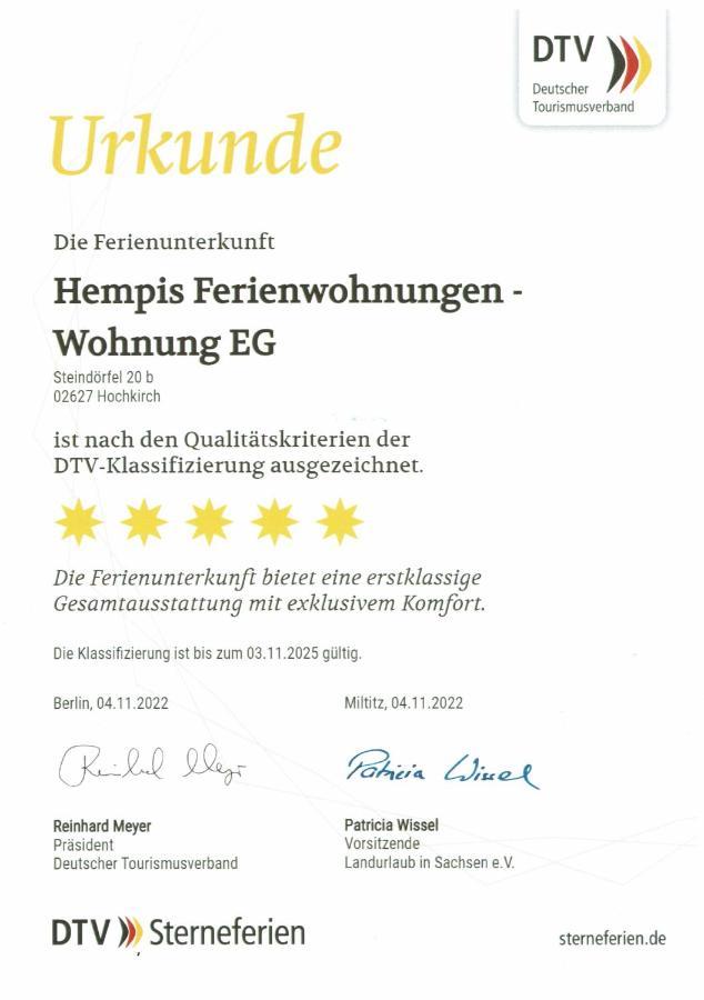 Hochkirch Hempis Ferienwohnungen מראה חיצוני תמונה